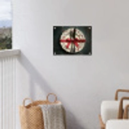 Rood - Strik - Bestek tuinposter los doek klein -sfeer8