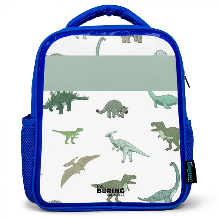 Dino Dynastie Kinderrugzak - Blauw middel -3d