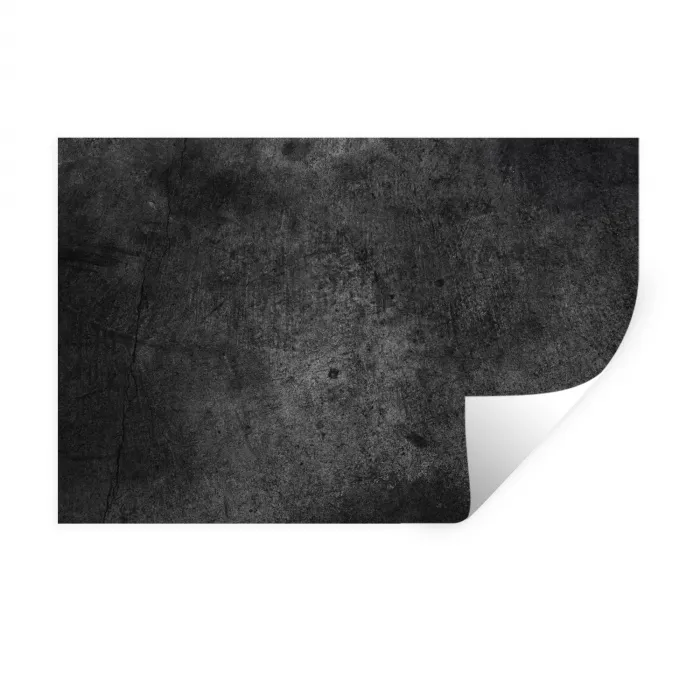 Beton - Structuur - Retro - Zwart - Grijs - Rustiek Muursticker klein -3d