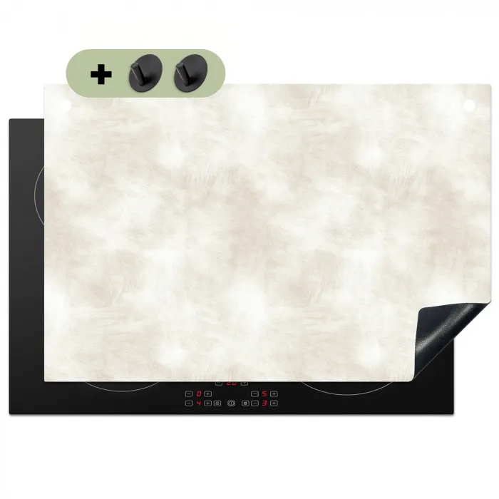 Subtiel - Structuur - Beige Inductie beschemer met haakjes klein 777 -3d