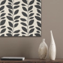 Botanisch - Dessin - Zwart - Beige PET vilt klein 837 -sfeer6_closeup