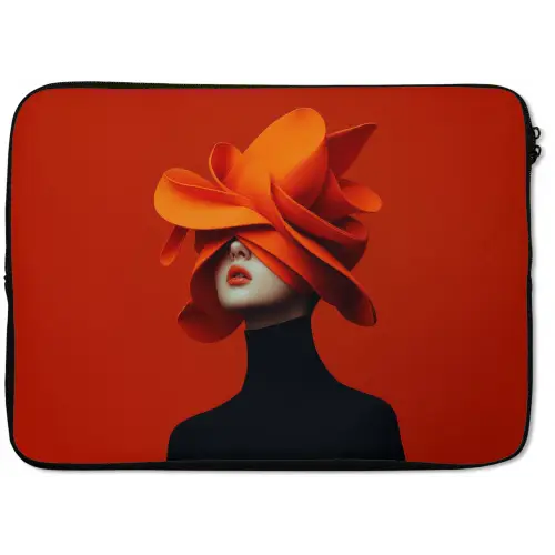 Oranje - Hoed - Vrouw laptophoes neopreen klein -zkaufland3dotto