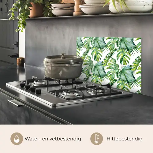 Monstera - Palmblad - Jungle - Tropisch keuken achterwand spatscherm klein -usp_NL