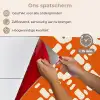 Oranje - Ruitpatroon - Wit keuken achterwand spatscherm klein 900 -spatscherm_NL