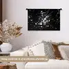 Verfspatten - Wit - Abstract - Explosie Wandkleed katoen klein -sfeer1