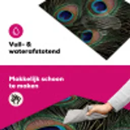 Pauwenveren - Klassiek - Groen Inductie beschermer vinyl 3mm klein -wsfeer6_website
