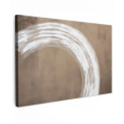 Verf - Bruin - Japandi Tuinposter op houten frame 2 cm dik klein -3d