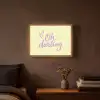 Oh darling - Geel - Hart Light Box met batterij (Wandlamp) middel -sfeer4
