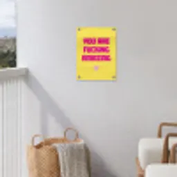 Geel - Valentijn - Tekst tuinposter los doek klein -sfeer8