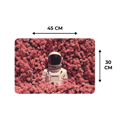 Bloemen - Roze - Astronaut Placemat vinyl groot -specs