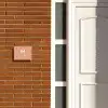 Zalmroze - Modern Naambord Rechthoek middel -sfeer3-rechthoek-S