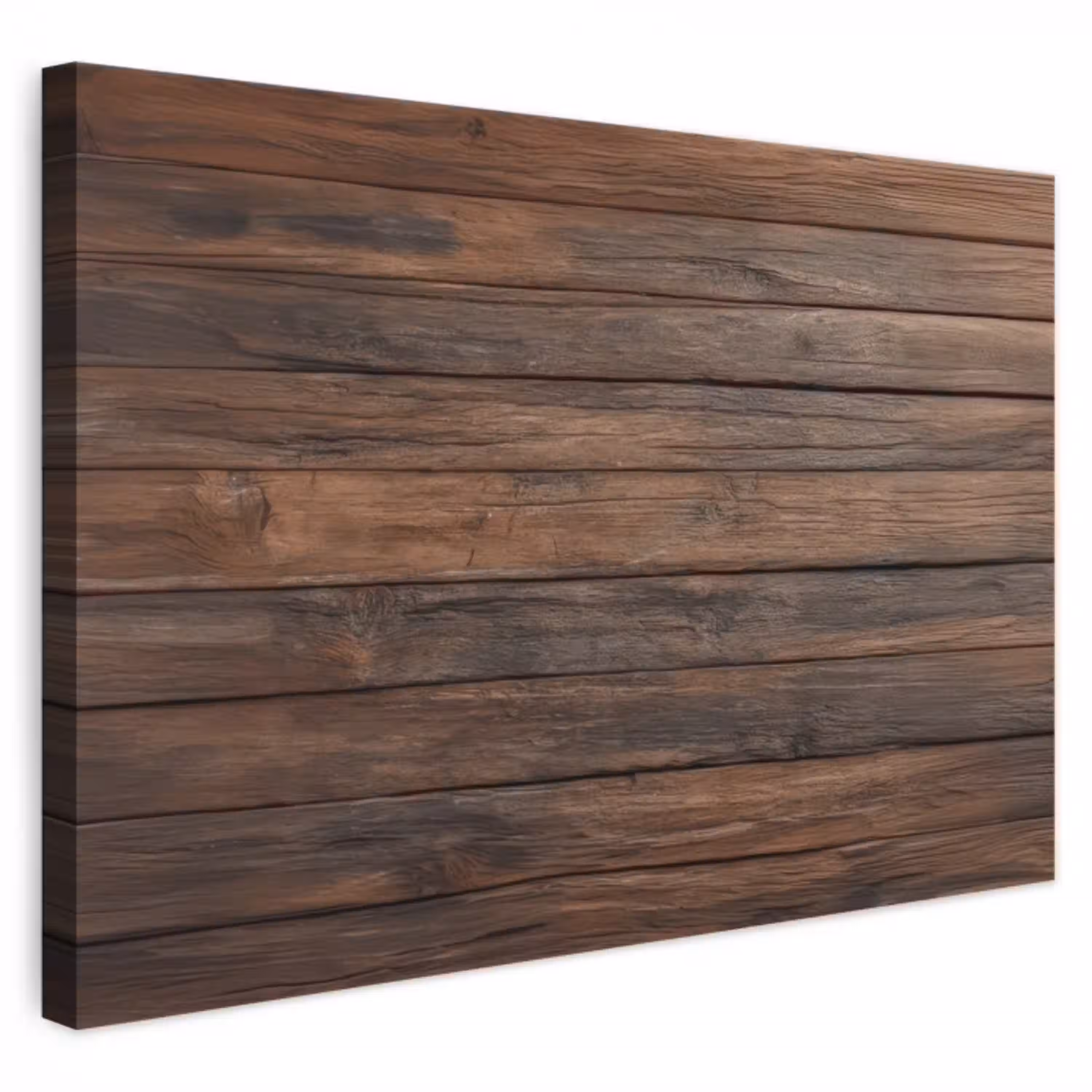 Houten plankpatroon - Warmte - Natuurlijk canvas 2cm klein -3d