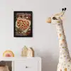 Pizza - Hart - Pepperoni - Tomaat fotolijst zwart zonder passe partout klein -usfeer4_kinderkamer