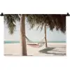 Hangmat - Palmbomen - Strand - Zee Wandkleed katoen klein -zz3d