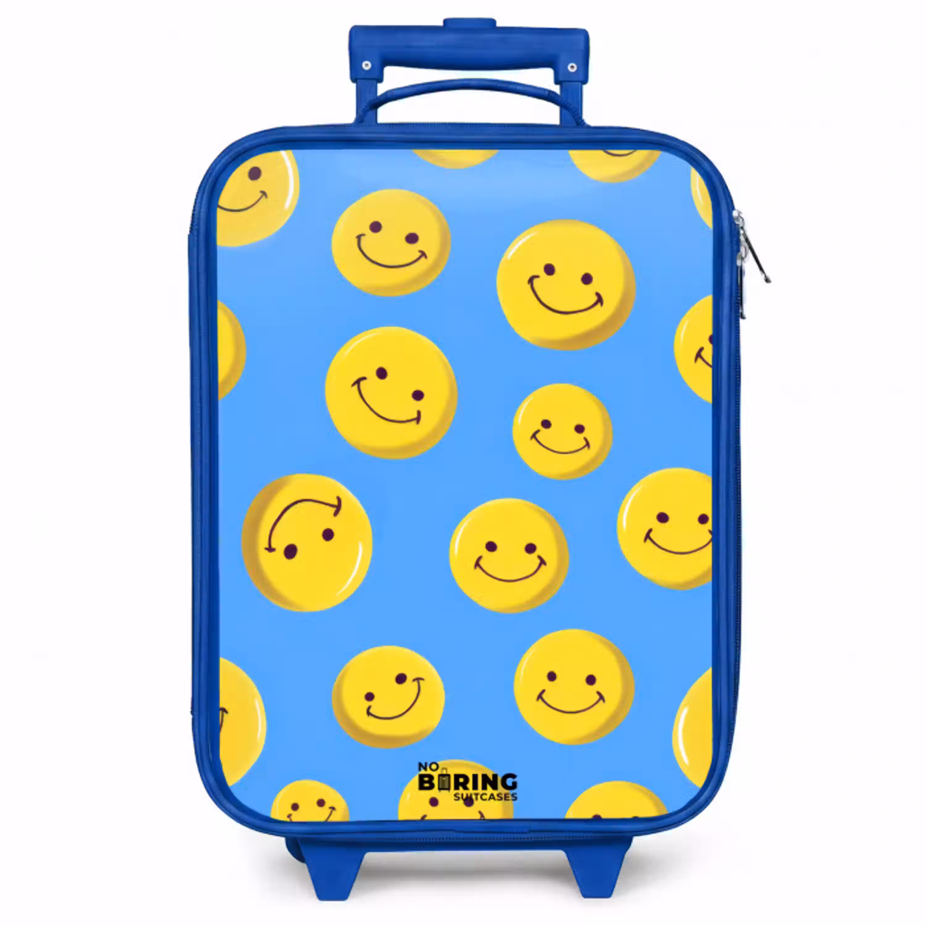 Vrolijke smileyregen Kinderkoffer - Blauw klein -zzz_website3d