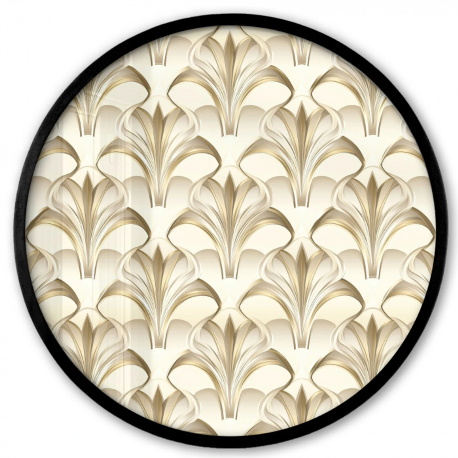 Ornament - Barok - Goud Fotolijst rond zonder passe partout klein 856 -3d