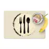 Zwart - Bestek - Rondje Placemat vinyl groot -zzzproduct_Kitchenyeah-website