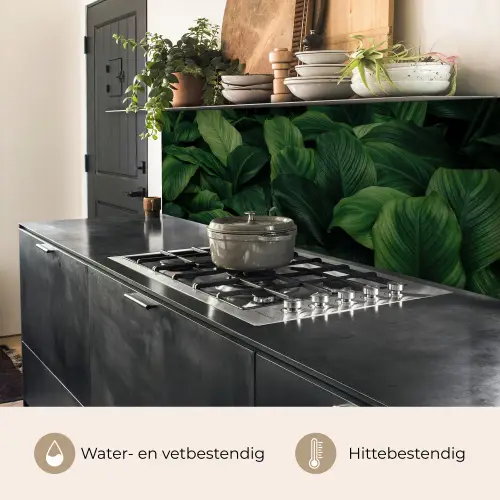 Natuur - Tropisch - Bladeren - Groen keuken achterwand 2 middel -usp_NL
