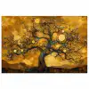 Boom - Levensboom - Abstract - Goud poster papier klein -3d