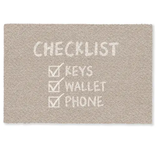 Quote - Checklist - Beige Deurmat klein -zkaufland3d