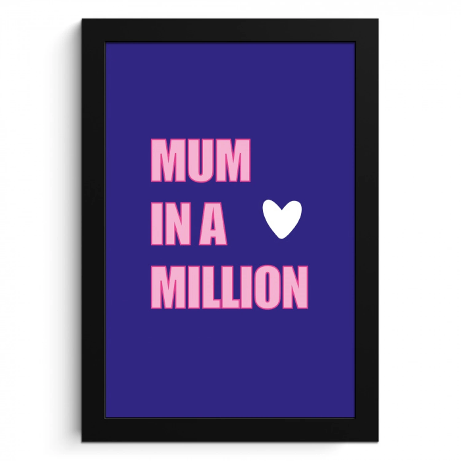 Moeder - Tekst - Blauw - Hartje KitchenYeah - Keuken - Fotolijst klein -3d