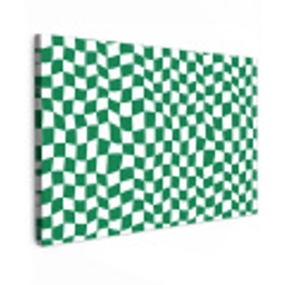 Schaakbord - Golvend - Groen canvas 2cm klein 34 -z3d