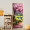 Watercolor - Natuur - Bomen - Kunst - Bloemen deurposter klein -sfeer4