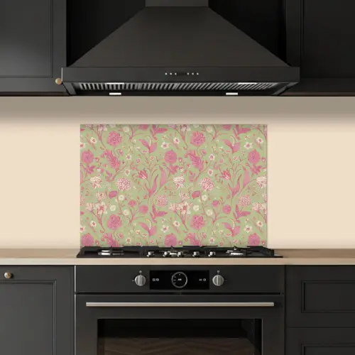 Classic - Pink - Mint keuken achterwand spatscherm klein 900 -sfeer1