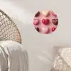 Macarons - Hartjes - Kleurrijk - Roze Wandcirkel behangsticker klein -sfeer4