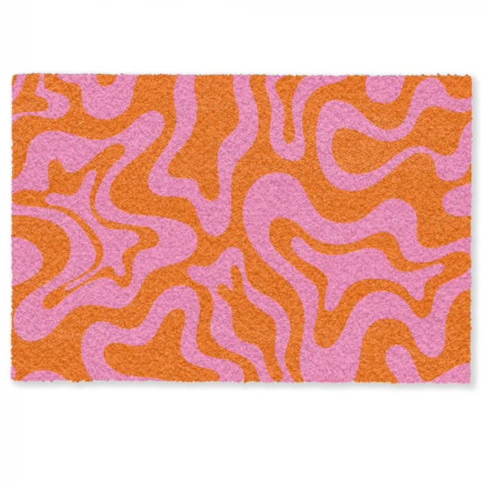Patroon - Roze - Oranje - Abstract - Modern Deurmat klein -zkaufland3d