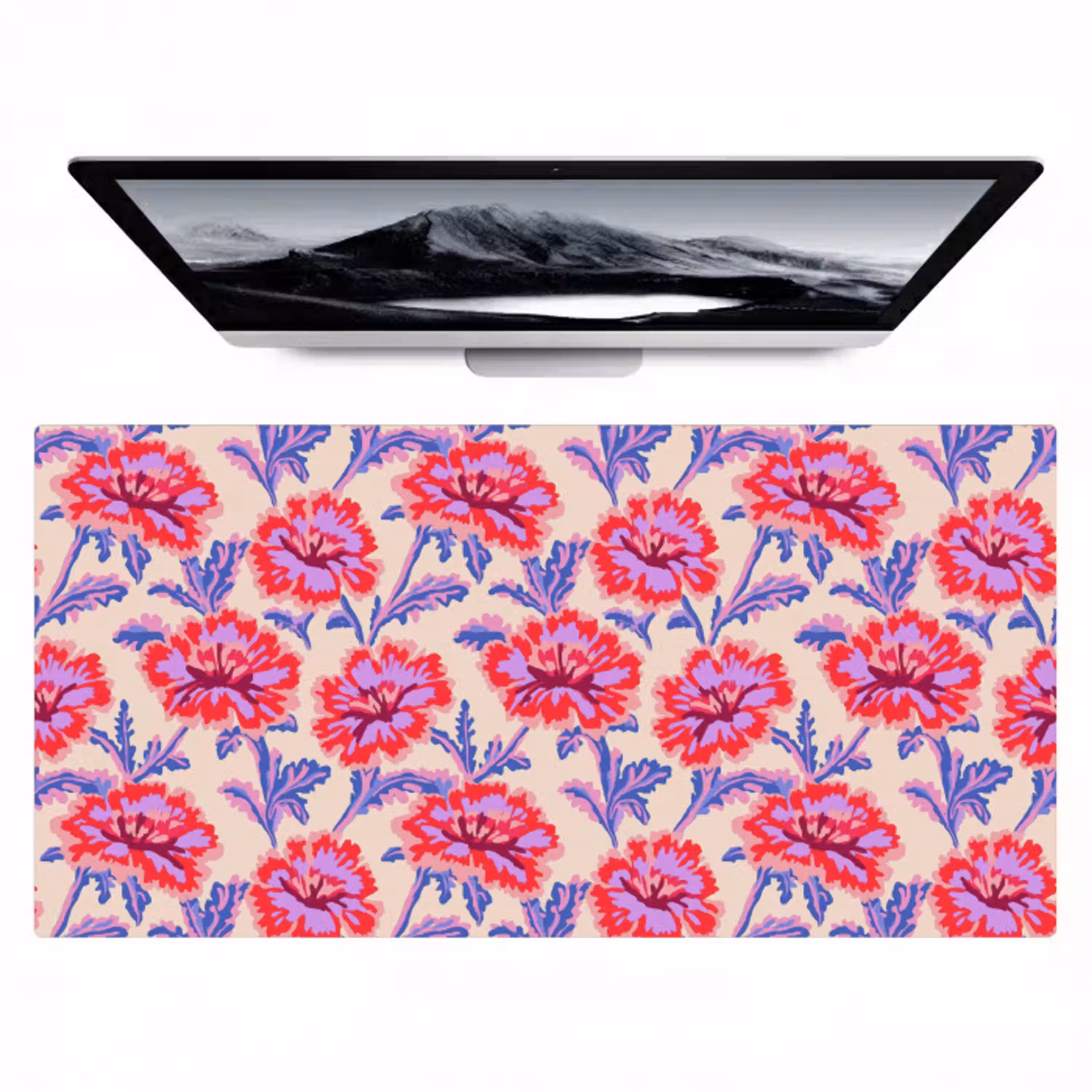 Bloemen - Patroon - Meerkleurig Muismat XXL klein 681 -zzz3d