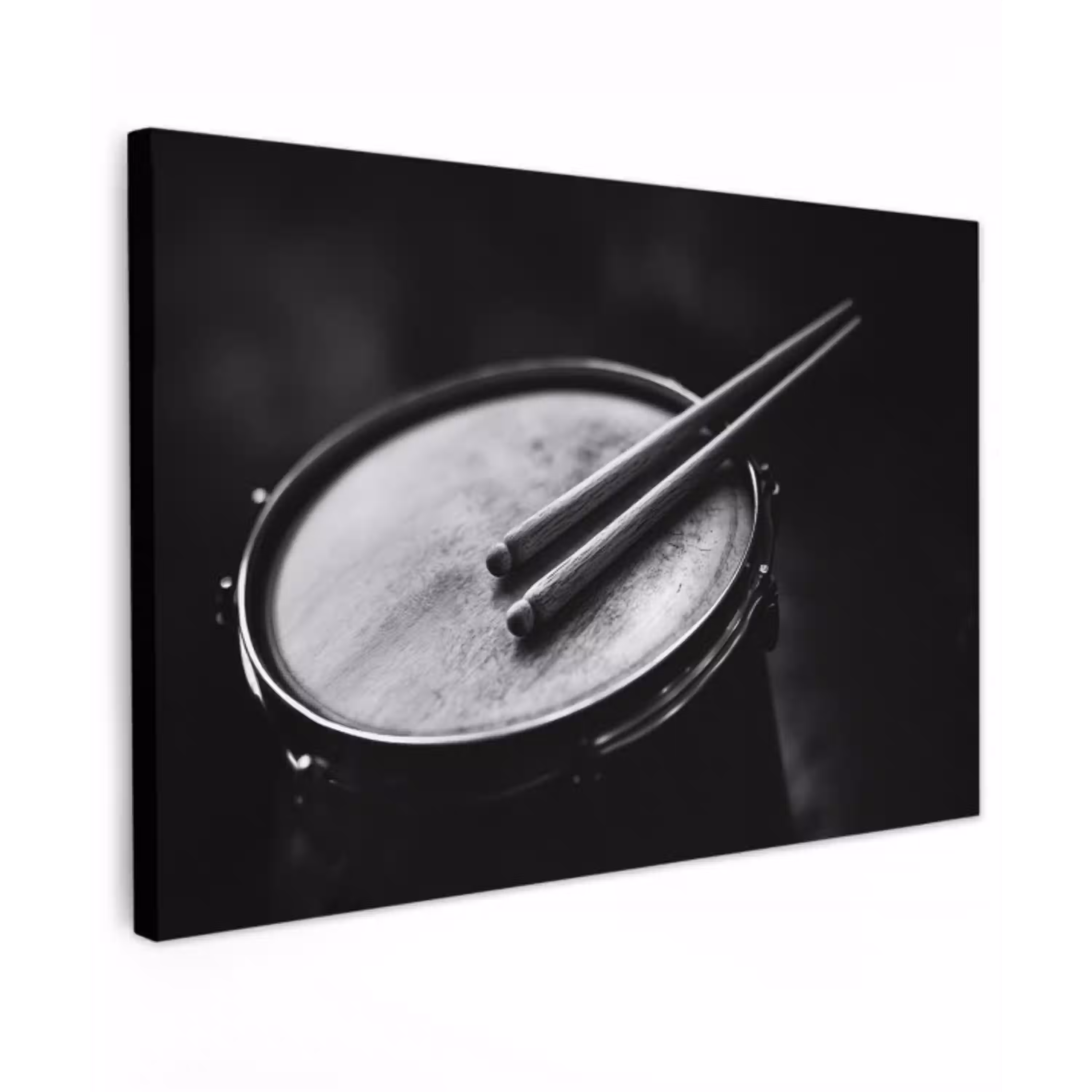 Trommel - Close-up - Drumstokken - Zwart canvas 2cm klein -z3d