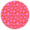 Valentijn - Smiley - Rood - Roze Wandcirkel plexiglas klein 852 -3d