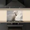 Kloof - Wit - Sneeuw keuken achterwand spatscherm klein -sfeer1