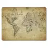 Wereldkaart - Vintage - Antiek - Bruin - Papier muismat rubber klein -3d