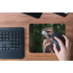 Buizerd - Roofvogel - Natuur - Bruin muismat rubber klein -toetsenbord