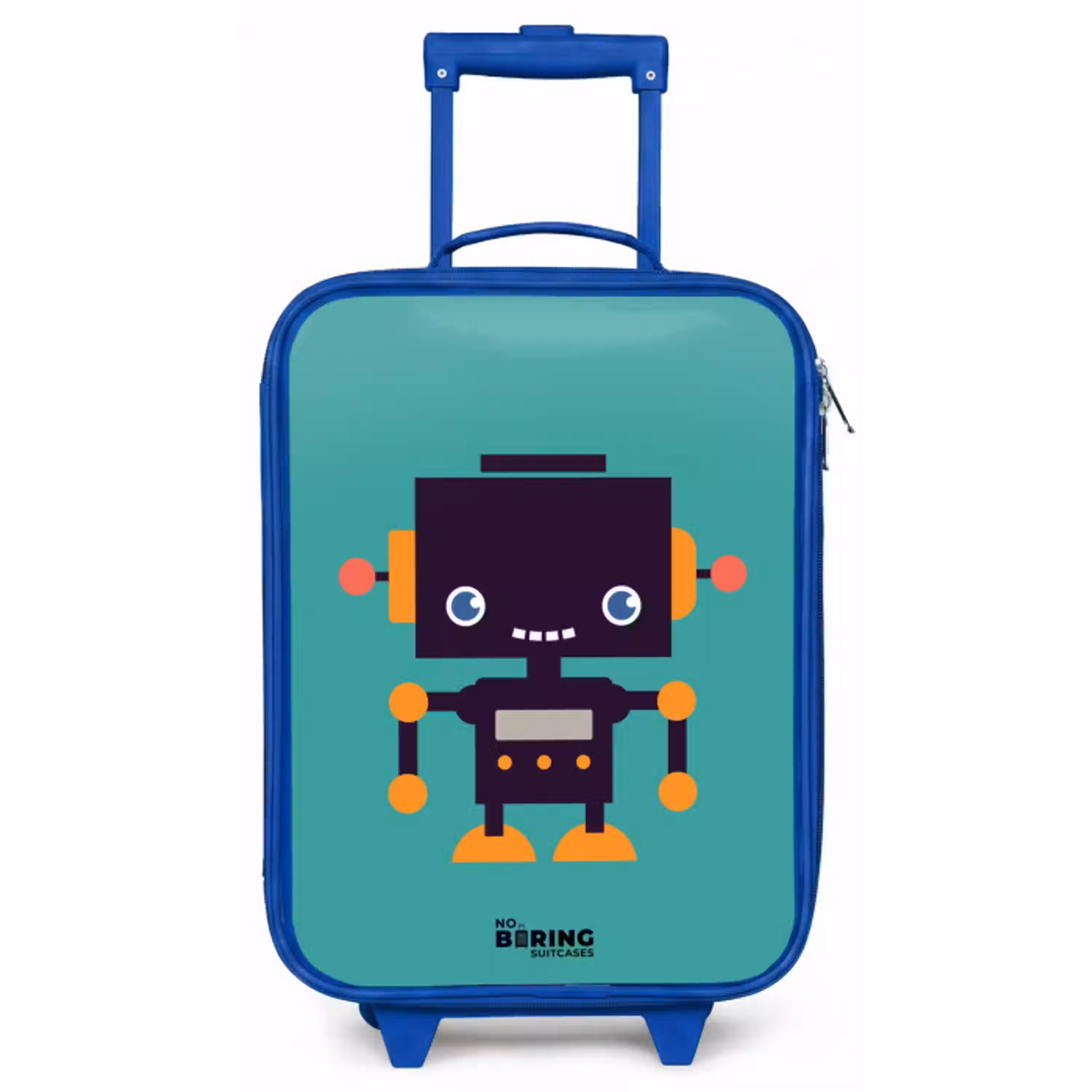 Groene robot Kinderkoffer - Blauw klein -zz3dotto