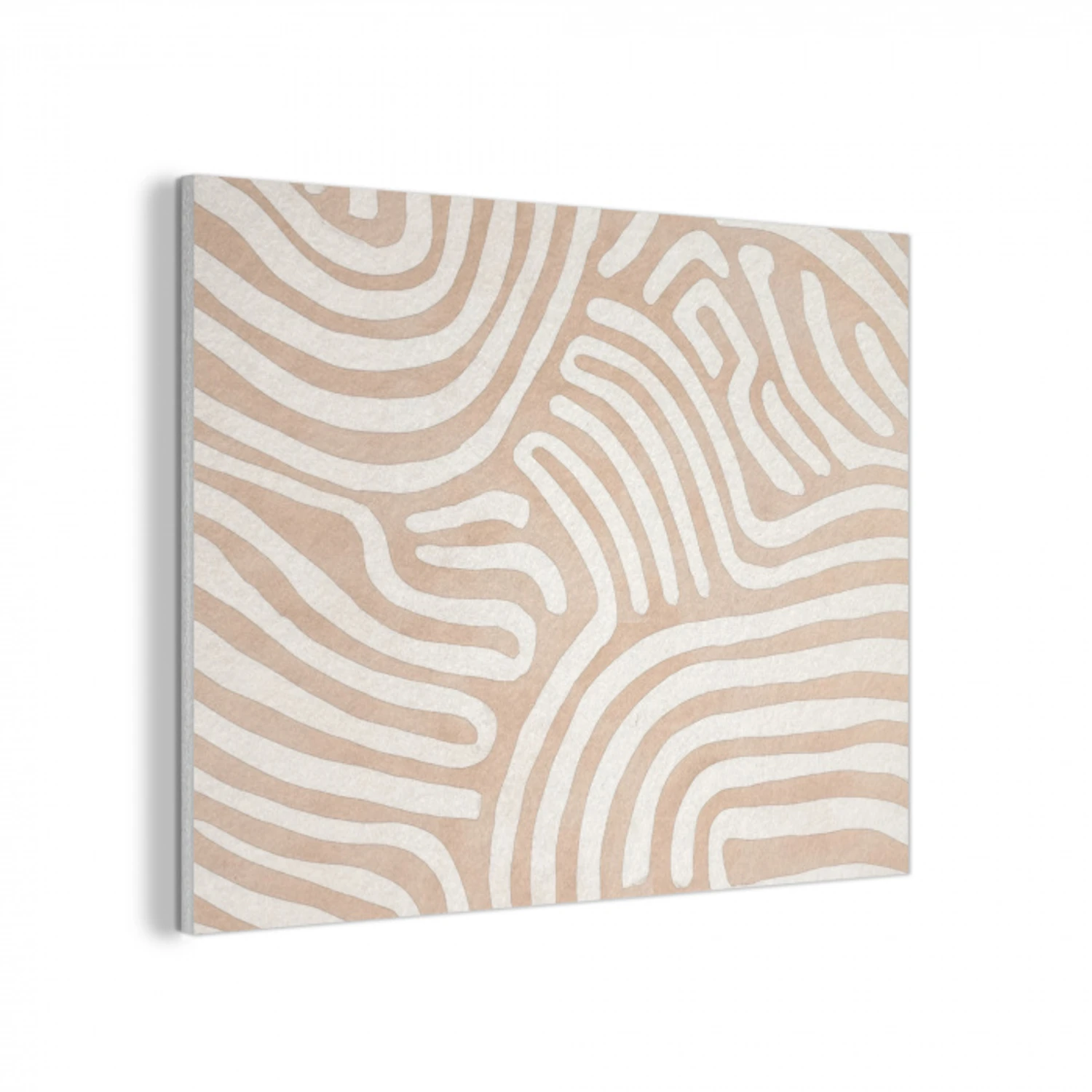 Beige - Aardspatroon PET vilt klein -3d