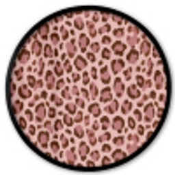 Luipaard - Patroon - Roze Fotolijst rond zonder passe partout klein 856 -3d