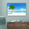 Palmboom - Strand - Zee - Zomer canvas 2cm klein -sfeer4