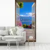 Doorkijk - Berg - Landschap - Uitzicht - Meer fotobehang vinyl groot -woonkamer