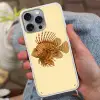 Strepen - Vis - Rond - Stekels Hoesje iPhone 16 Pro Max met koord klein -sfeer3