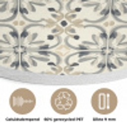Floraal - Patroon - Kleurrijk Akoestische PET Vilt - Rond klein 838 -closeup_NL