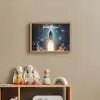 Ruimtevaart - Raket - Space - Sterren Light Box met batterij (Wandlamp kind) middel -sfeer2_kind