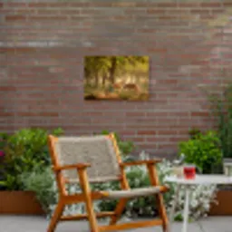Herten - Bos - Herfst - Bosdieren - Natuur - Hert Tuinposter op houten frame 2 cm dik klein -sfeer3