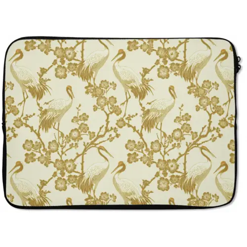 Kraanvogels - Kersenbloesem - Goud laptophoes neopreen klein 279 -zkaufland3dotto