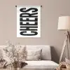 Retro - Cheers - Zwart - Decoratie Wandkleed katoen klein -sfeer4