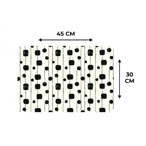 Grafisch - Modern - Zwart Placemat vinyl groot 368 -specs