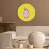 Illustratie - Drakenvrucht - Kleurrijk Akoestische PET Vilt - Rond klein -sfeer1