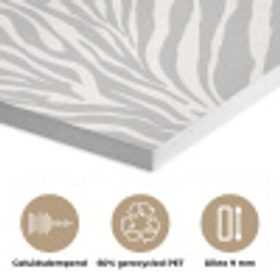 Zebra - Motief - Grijs PET vilt klein 837 -closeup_NL